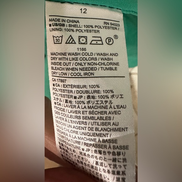 Banana Republic Scalloper Hem Floral Faux Wrap Dress Sz 12 - Picture 6 of 6